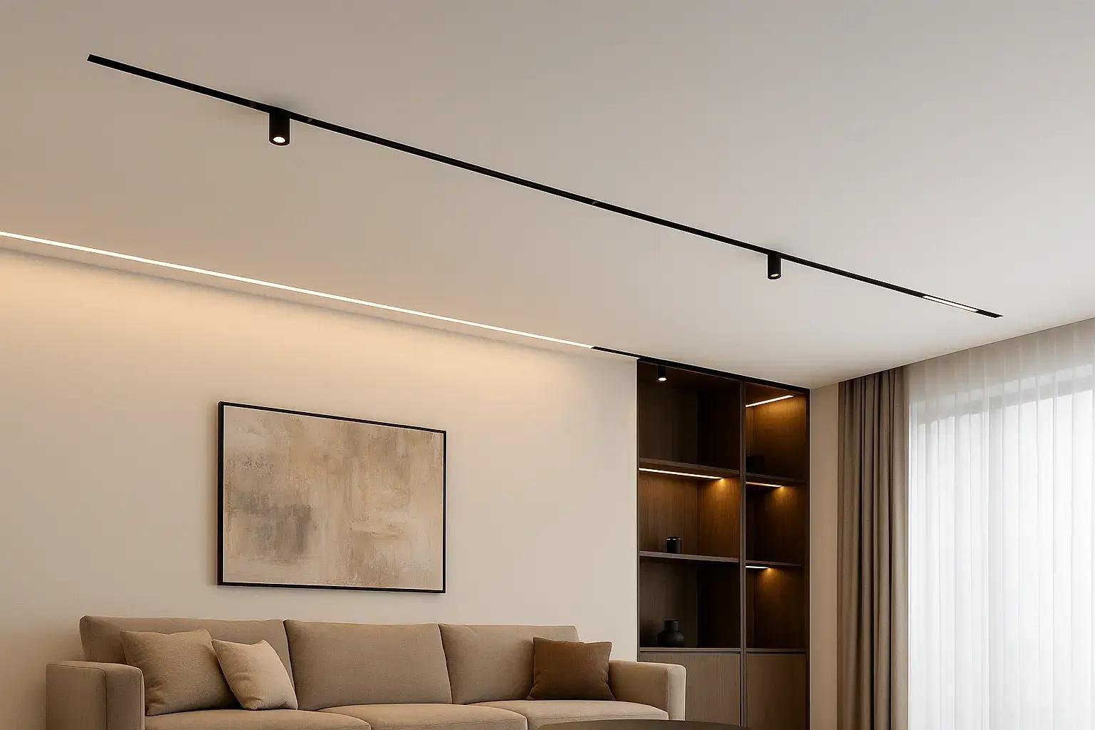Magnetic track lighting retrofit installation
